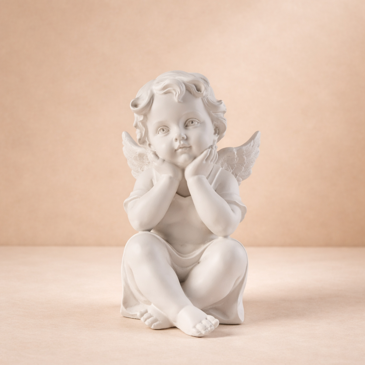 Escultura Nórdica de Anjo em Resina