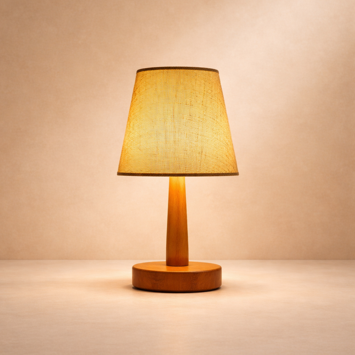 Luminária de Mesa Estilo Japonês com Luz LED Ajustável