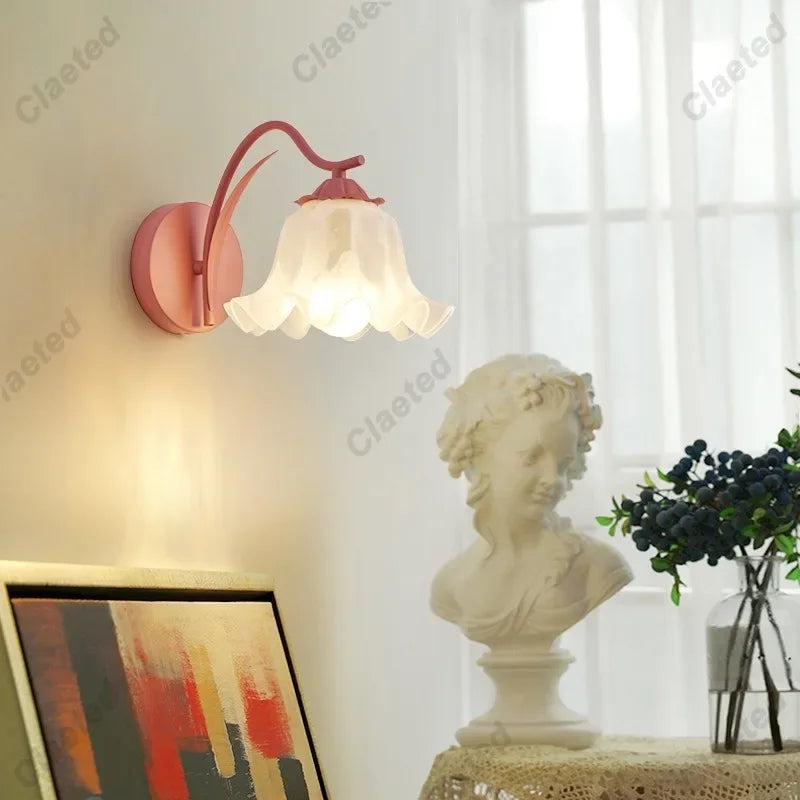 Lâmpada de Parede Flor Estilo Campo