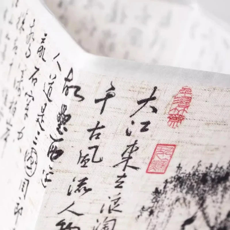 Candeeiro de Mesa Chinês com Abajur de Linho