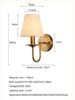 Luminária de Parede Elegante em Tecido e Ferro