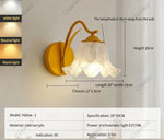 Lâmpada de Parede Flor Estilo Campo