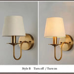 Luminária de Parede Elegante em Tecido e Ferro